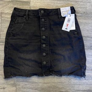 Calvin Klein black denim mini skirt